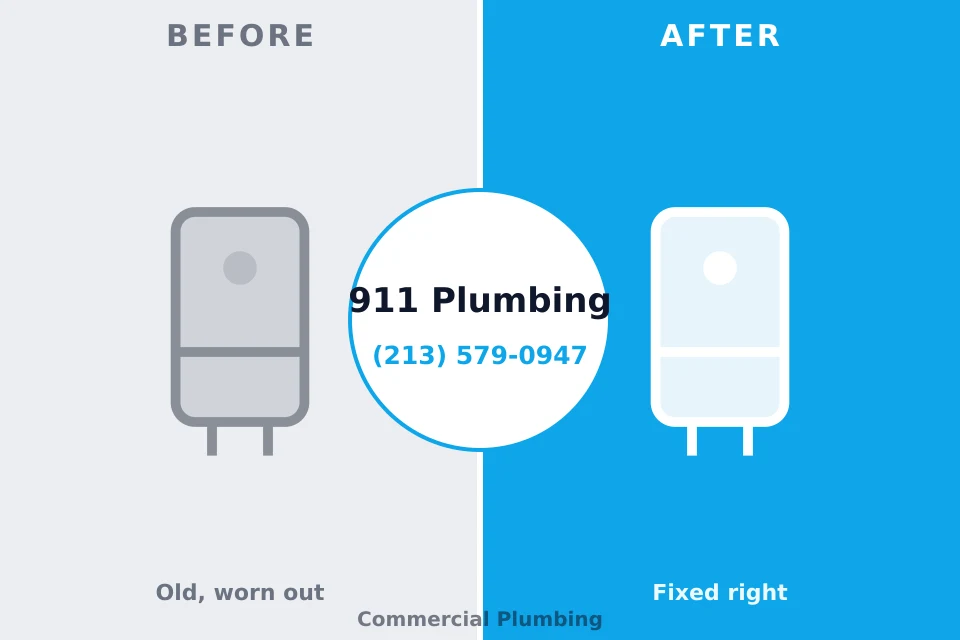 Before and after: plumbing repair Fort Polk South, LA